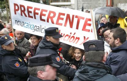 Imagen de una protesta de afectados por las preferentes 