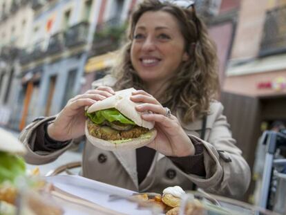 Una hamburguesa vegana.