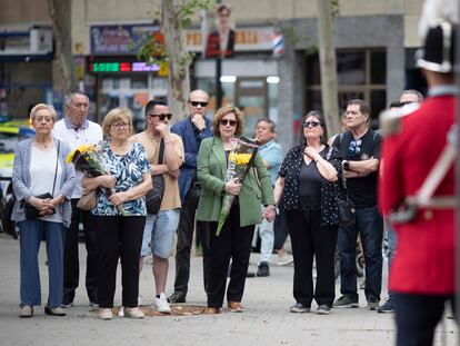 Acto en homenaje a las víctimas del terrorismo, este miércoles en Barcelona.