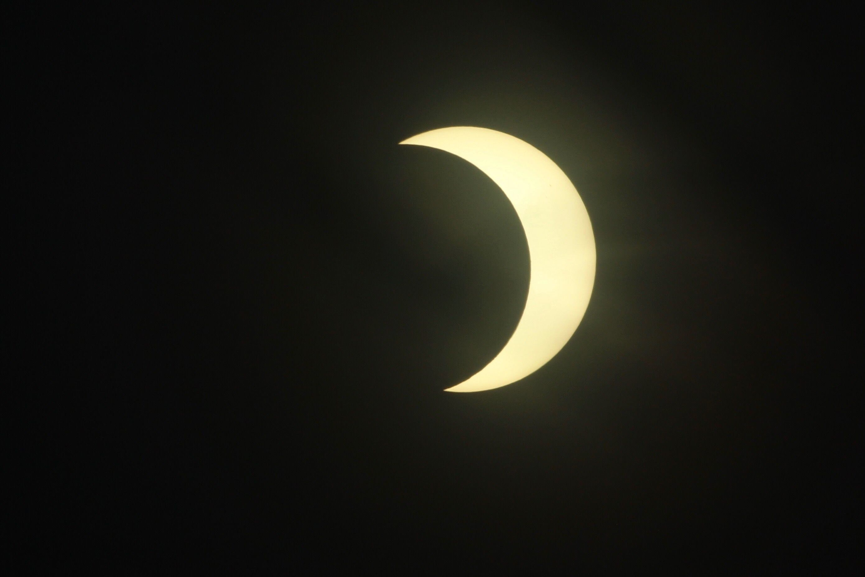 Fase de eclipse anular visto desde Ciudad de México, en 2023.