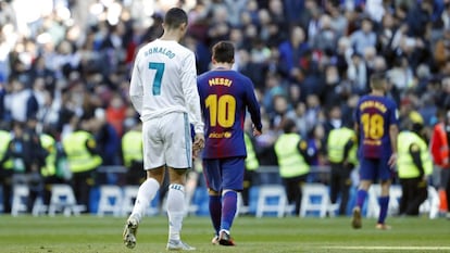 Partido en el Santiago Bernabéu entre el Real Madrid y el Barcelona en diciembre de 2017.