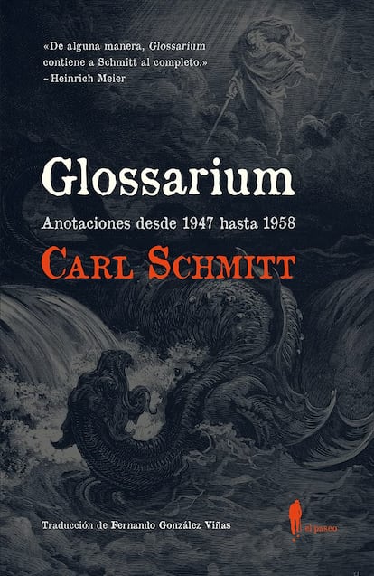 portada 'Glossarium', CARL SCHMITT. EDITORIAL PASEO