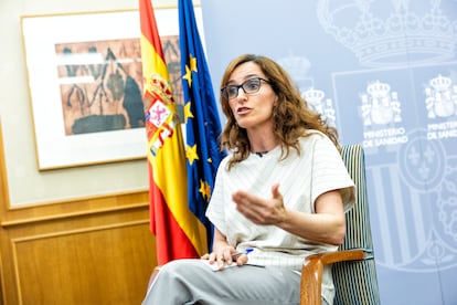 Mónica García, durante su entrevista con EL PAÍS, este martes, en el Ministerio de Sanidad.
