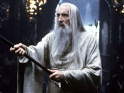 Christopher Lee en 'El Señor de los Anillos'