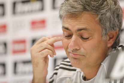 José Mourinho, en rueda prensa.