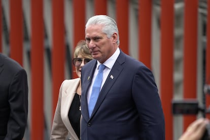 Miguel Díaz-Canel, presidente de Cuba, antes de la ceremonia de toma de protesta. 