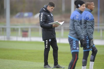 Pellegrino durante un entrenamiento. 