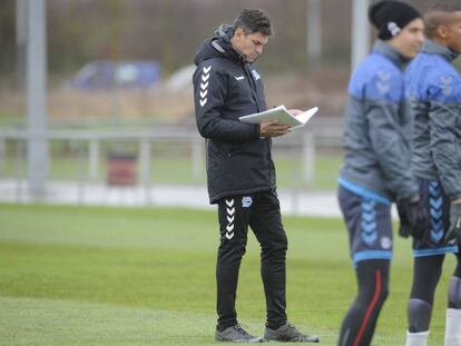 Pellegrino durante un entrenamiento. 