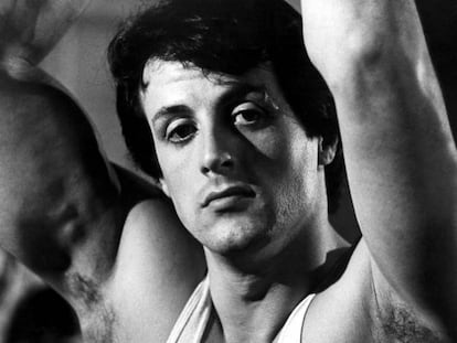 Sylvester Stallone no filme ‘Rocky’ de 1976.