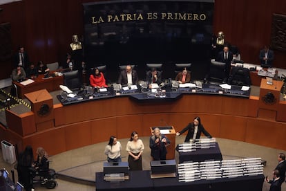 El pleno de la Cámara de Senadores durante el sorteo de cargos del Poder Judicial que el próximo junio serán sometidos a voto popular, el 12 de octubre de 2024.