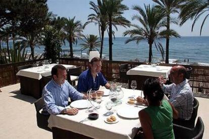 Terraza del nuevo restaurante Calima, en Marbella (Málaga).