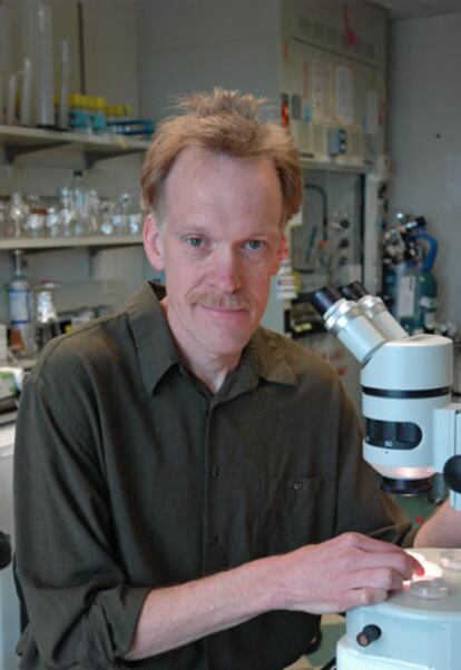 El científico Mark Roth, en su laboratorio.