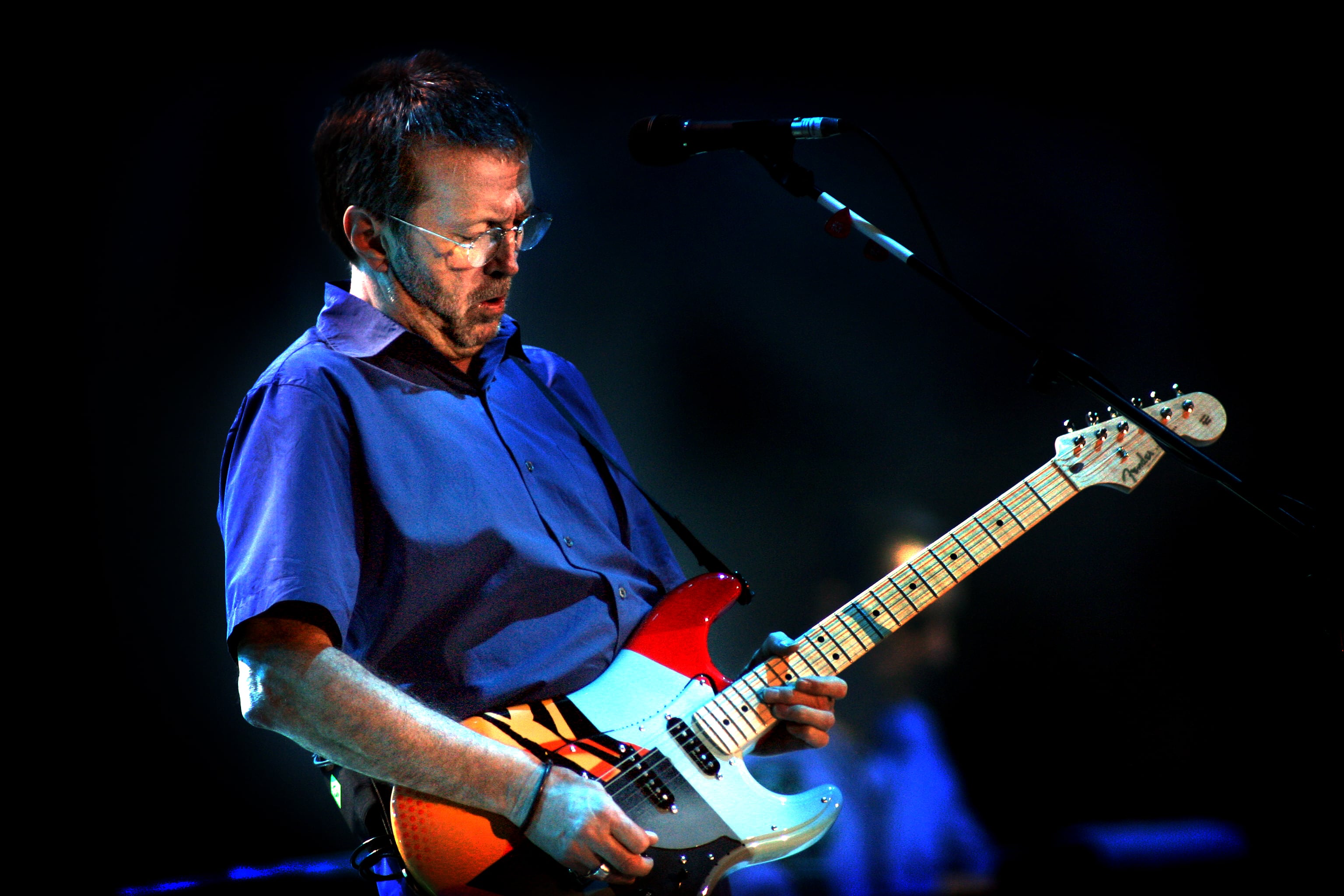 Concierto de Eric Clapton en el Palau Sant Jordi de Barcelona, el 24 de marzo de 2004.