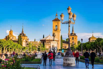 La plaza de Cervantes, en la localidad madrileña de Alcalá de Henares.