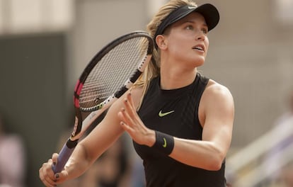 La tenista canadiense Eugenie Bouchard en el Roland Garros de Paris el pasado mes de mayo.