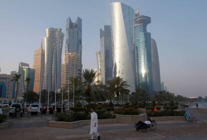 Una imagen del centro de Doha, capital de Qatar.