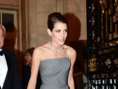 Carlota Casiraghi, en la gala inaugural de la exposición El arte de Cartier, en el Museo Thyssen-Bornemisza, en Madrid, el pasado lunes.