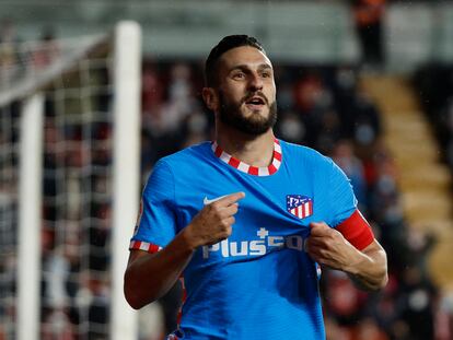 Koke durante un partido del Atlético de Madrid la pasada temporada.