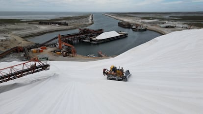 Una vista de la Exportadora de Sal en Mulegé, Baja California, el pasado 24 de febrero.