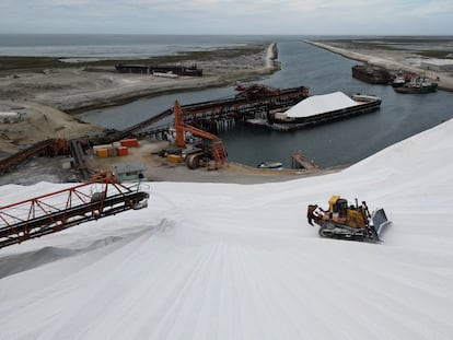 Una vista de la Exportadora de Sal en Mulegé, Baja California, el pasado 24 de febrero.