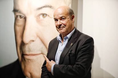 Antonio Resines durante la presentaci&oacute;n de sus memorias en Madrid.