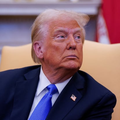 U.S. President Donald Trump meets with Japan's Prime Minister Shigeru Ishiba (not pictured) at the White House in Washington, U.S., February 7, 2025. REUTERS/Kent Nishimura