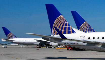 Aviones de United Airlines.