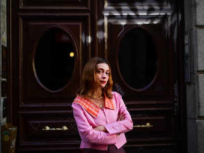 Lourdes Hernández, el pasado martes, en una calle del centro de Madrid.