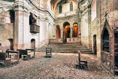 Iglesia abandonada de Santa Rita, en Italia.