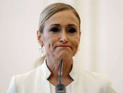 La expresidenta de la Comunidad de Madrid, Cristina Cifuentes.