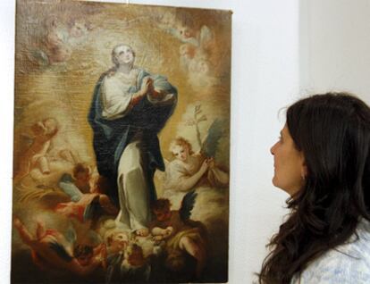 El cuadro <i>Inmaculada</i>, que vendía Subastas Gran Vía de Bilbao.