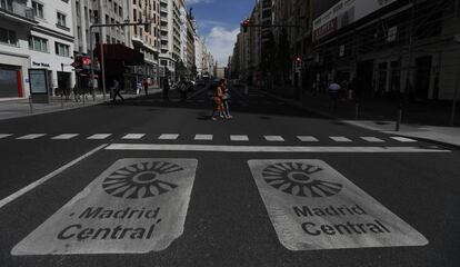 Entrada a la Gran Vía desde la Plaza de España.