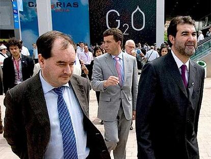 Anxo Quintana con el director de Turismo de la Xunta, Rubén Lois