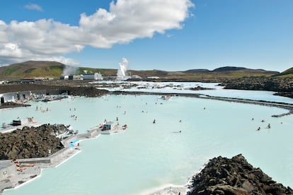 La laguna azul de Islandia.