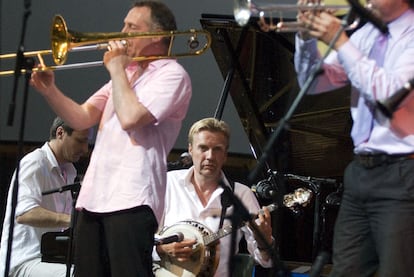 Primer grupo de la tarde en la inauguración ayer del Festival de Jazz de Vitoria.