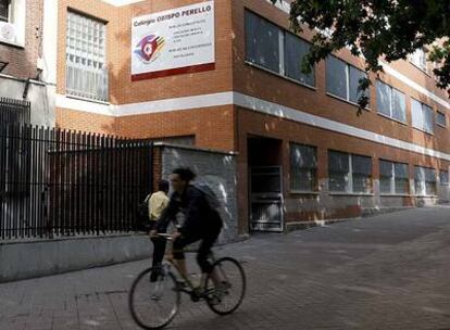 Colegio Obispo Perelló de Madrid, donde se han dado nuevos casos de gripe A.