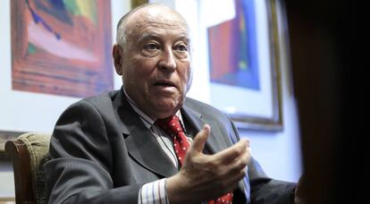 Enrique García, presidente del CAF-Banco de Desarrollo de América Latina, este lunes en Madrid.