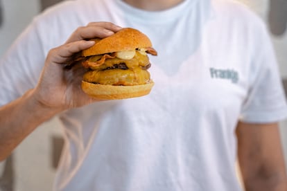 Una hamburgesa del Frankie Burgers, en Chamberí