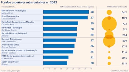 Fondos españoles más rentables en 2023