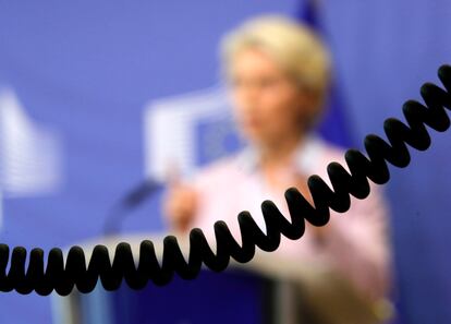 La vicepresidenta de la Comisión Europea, Ursula von der Leyen, este miércoles en Bruselas.