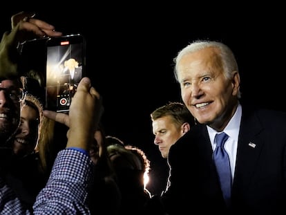 Joe Biden, on Friday in Raleigh (North Carolina), where he held a rally after Thursday's debate in Atlanta.