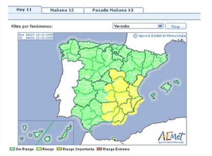 El mal tiempo hace presencia en el sureste peninsular