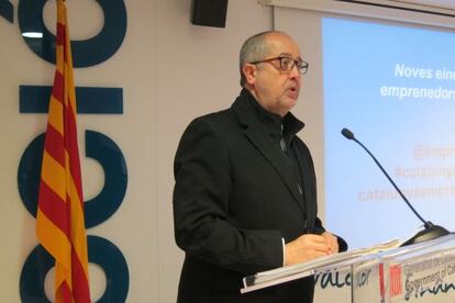 El conseller Felip Puig hace balance del programa Catalunya Empr&egrave;n.