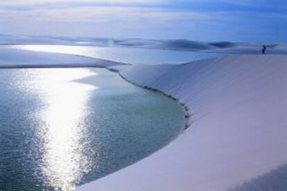 Una de las lagunas del parque nacional dos Lençóis Maranheses.