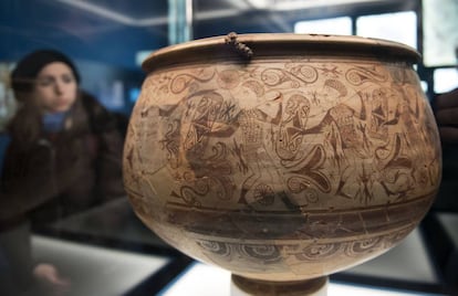 The vase of the warriors, dated between the second and third centuries BC, a masterpiece of Iberian art.