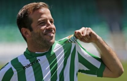 Van der Vaart, en su presentaci&oacute;n con el Betis. 