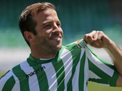 Van der Vaart, en su presentaci&oacute;n con el Betis. 