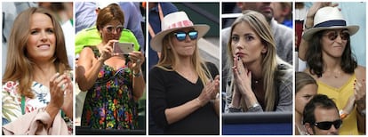 Kim Murray, Mirka Federer, Jelena Djokovic, Ester Berdych Satorova y Xisca Perelló.