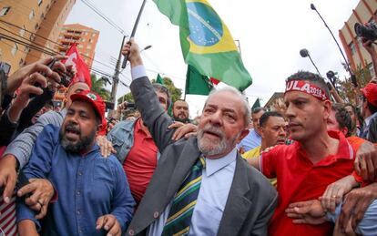 Luiz Inácio Lula da Silva llega a los juzgados de Curitiba para declarar ante el juez del 'caso Petrobras'