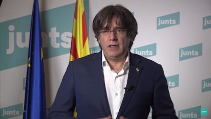 El expresidente de la Generalitat y líder de JxCat, Carles Puigdemont.
23/12/2020